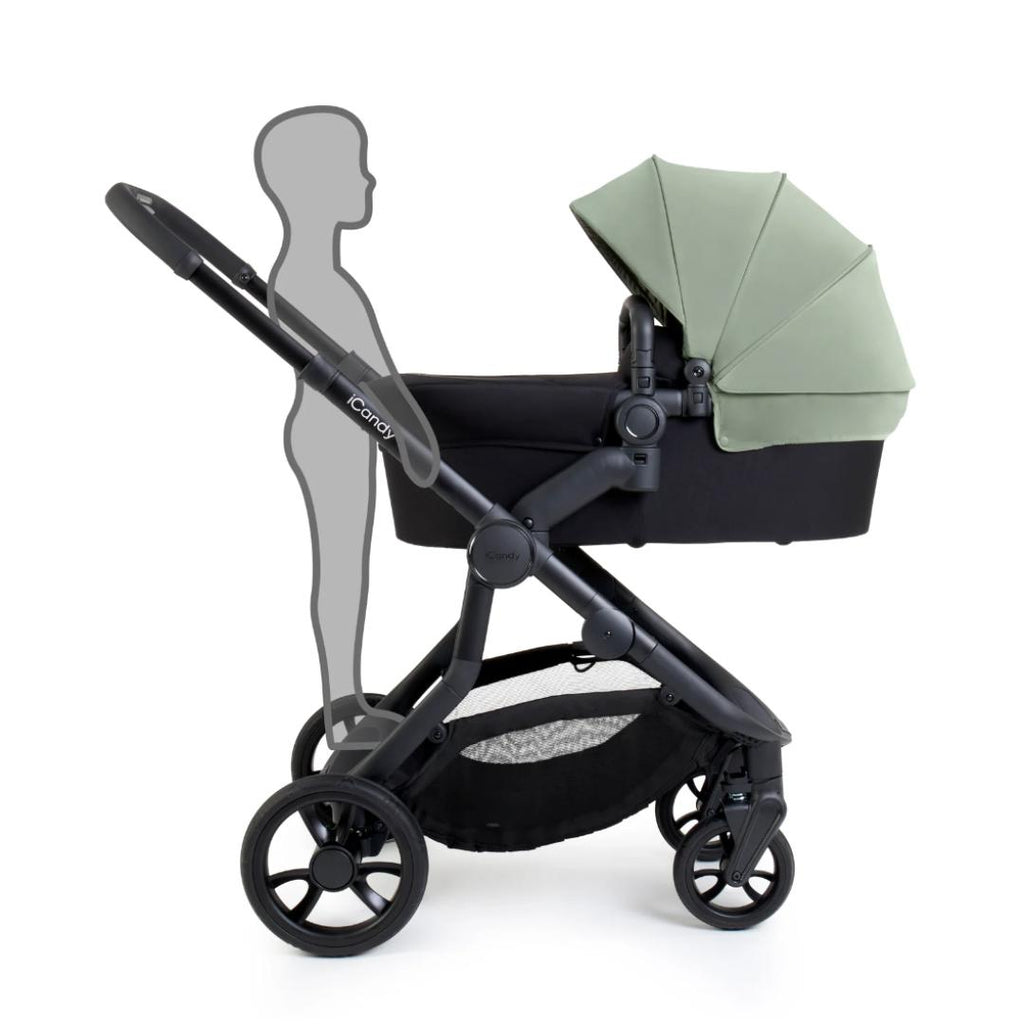 iCandy Orange 4 Pushchair & Maxi Cosi Pebble 360 Pro2 Bundle | Pistachio on Black