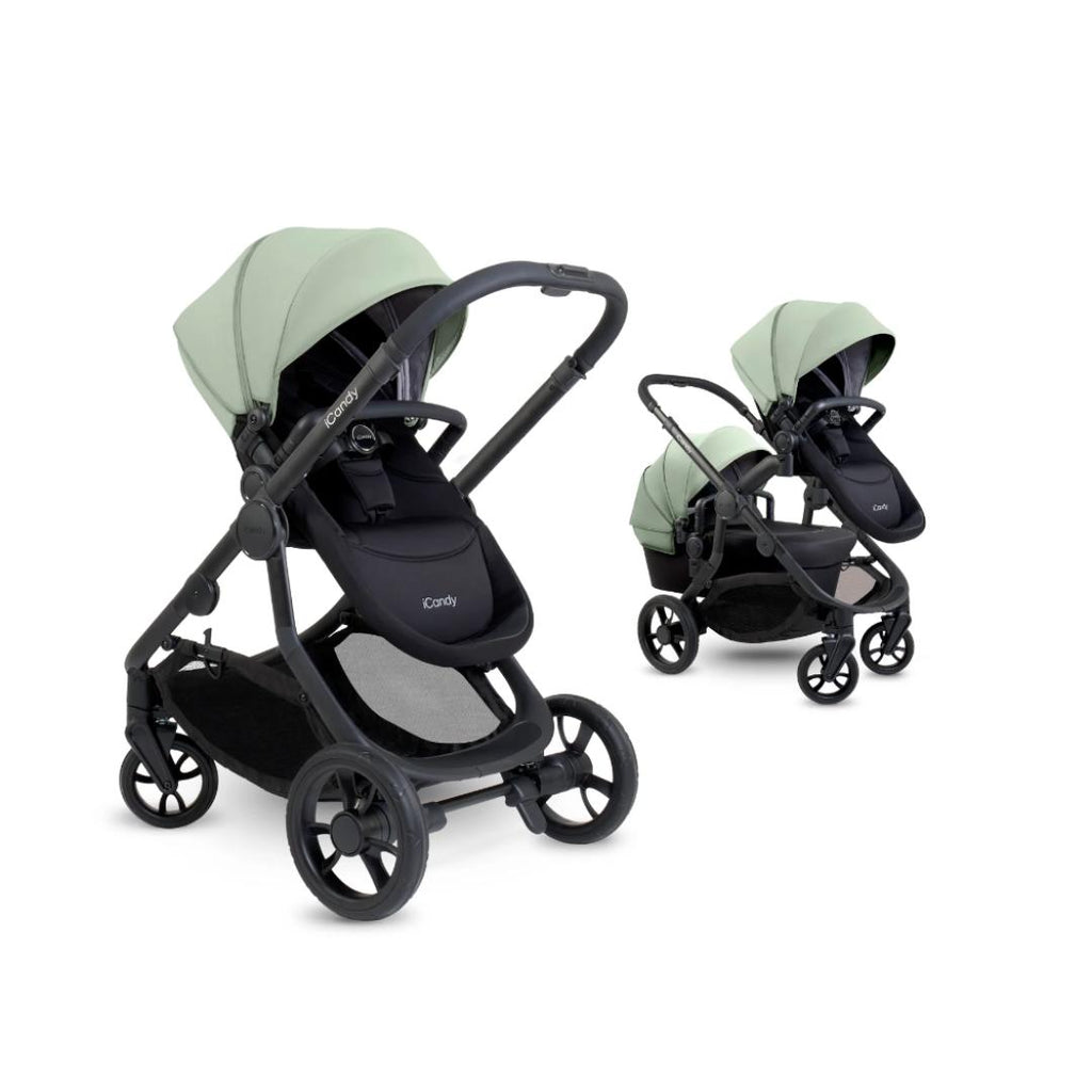 iCandy Orange 4 Pushchair & Maxi Cosi Pebble 360 Pro2 Bundle | Pistachio on Black
