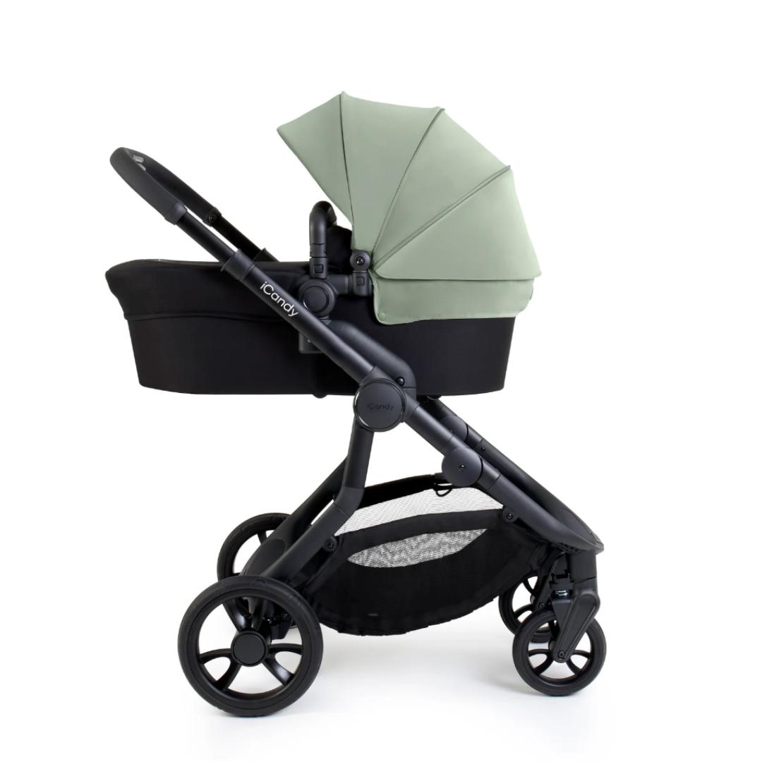 iCandy Orange 4 Pushchair & Maxi Cosi Pebble 360 Pro2 Bundle | Pistachio on Black
