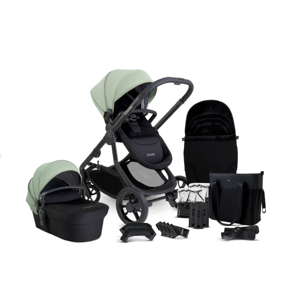 iCandy Orange 4 Pushchair Bundle | Pistachio on Black
