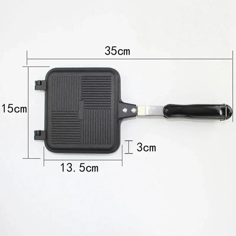 TOASTORIS – Double-sided Non-stick Sandwich Pan made of Aluminum Alloy (35 × 15 cm)