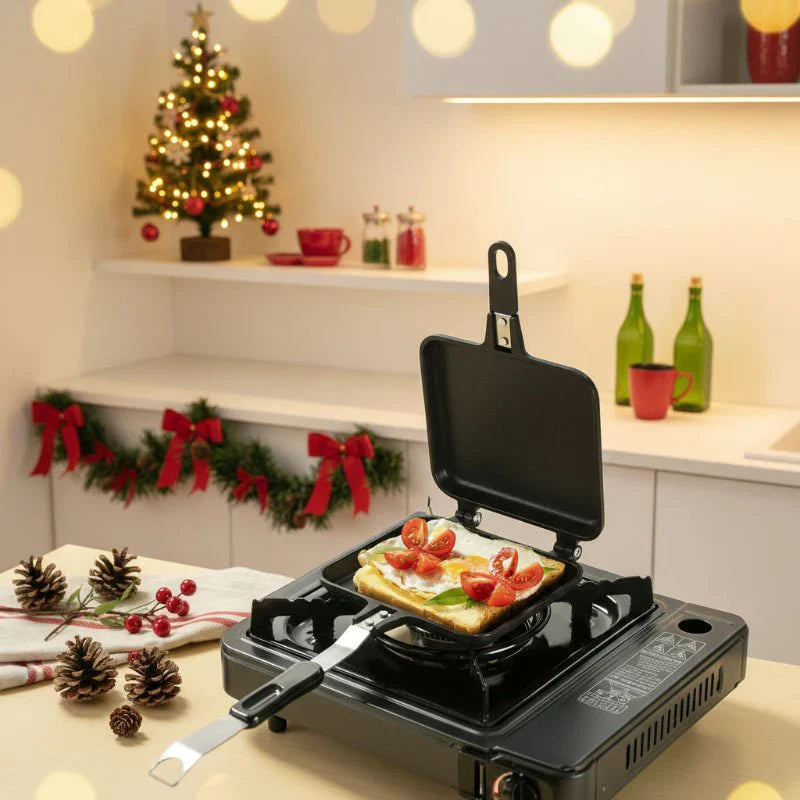 TOASTORIS – Double-sided Non-stick Sandwich Pan made of Aluminum Alloy (35 × 15 cm)