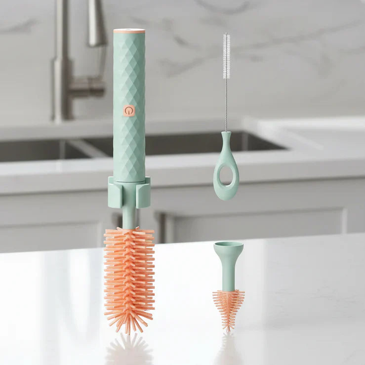 SmartBrush bottle cleaner - automatic cleaning with silicone bristles for stress-free everyday life