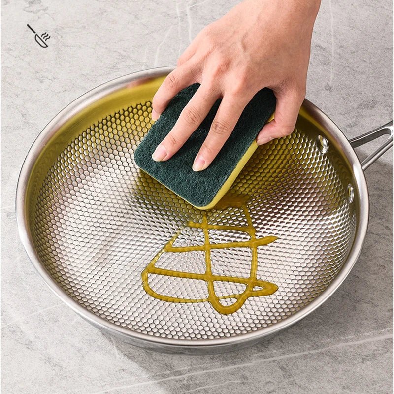 PANORIQ – 28/30 cm stainless steel 304 wok pan without coating for gas and induction stoves