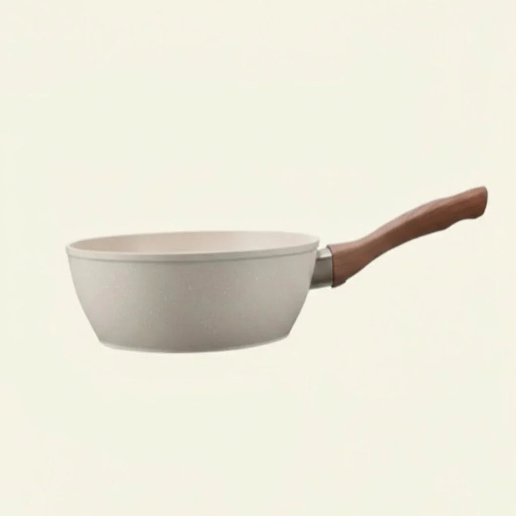 STONIQON – Deep Non-stick Pan with Medical Stone Coating Made of Stainless Steel for Gas and Induction Stoves