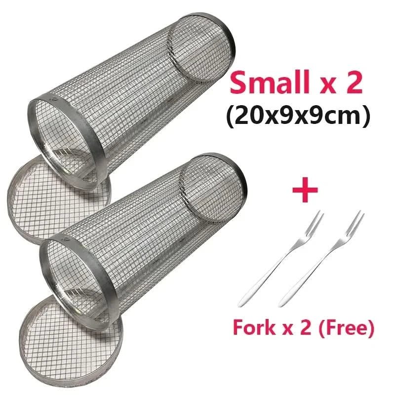 GrillCraft Rotating BBQ basket - stainless steel for even cooking