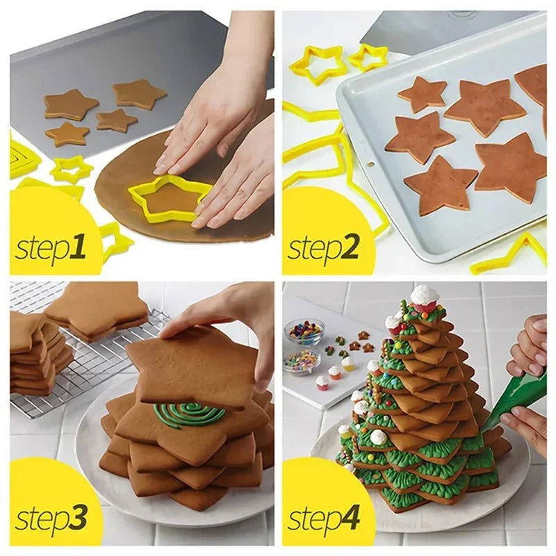 DOUGHBELL – 6-piece Christmas cookie cutter set for cookies & pastries