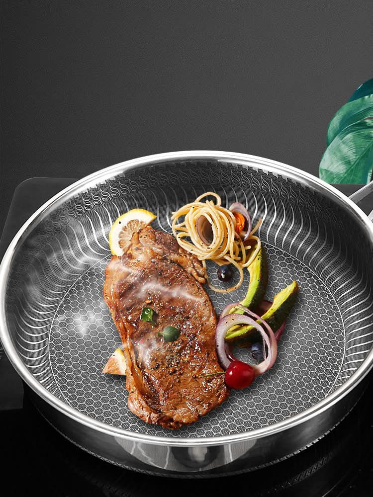 SteelCore stainless steel frying pan - Energy-saving & durable for perfect cooking