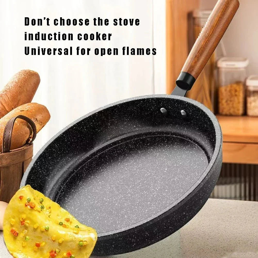 CUISTONE – 30 cm Maifan Stone Non-Stick Pan with Lid for Gas & Induction Stoves