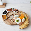 TABLEVA – Premium charcuterie board set made of acacia wood for serving and entertaining