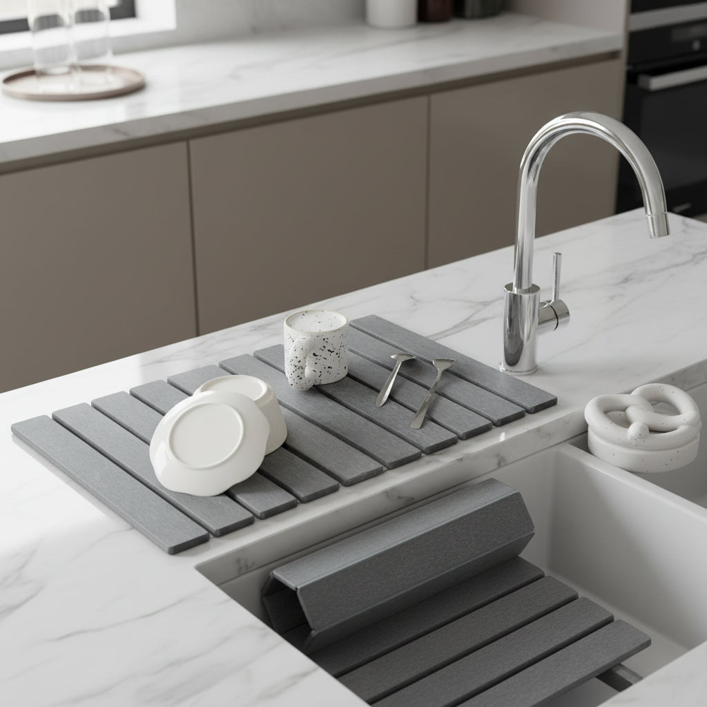 DIATODRY – Quick-drying diatomite stone mat for hygienic, clean surfaces
