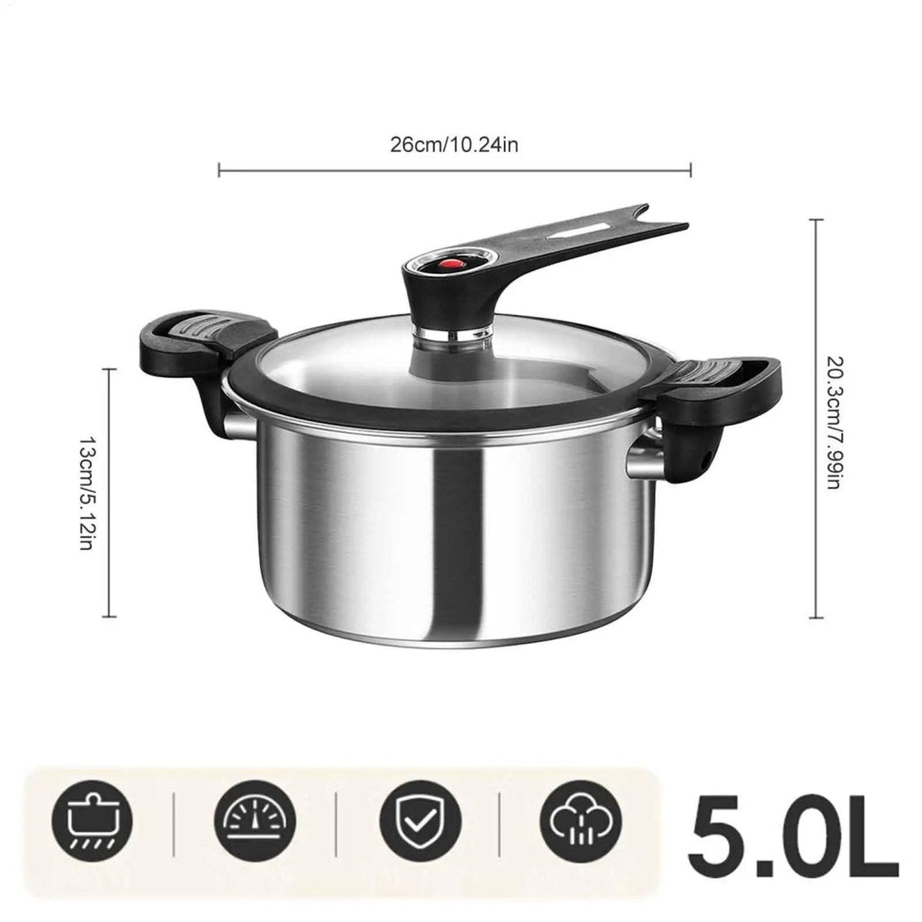 STEELPRESS – Compact stainless steel pressure cooker for quick meals anywhere