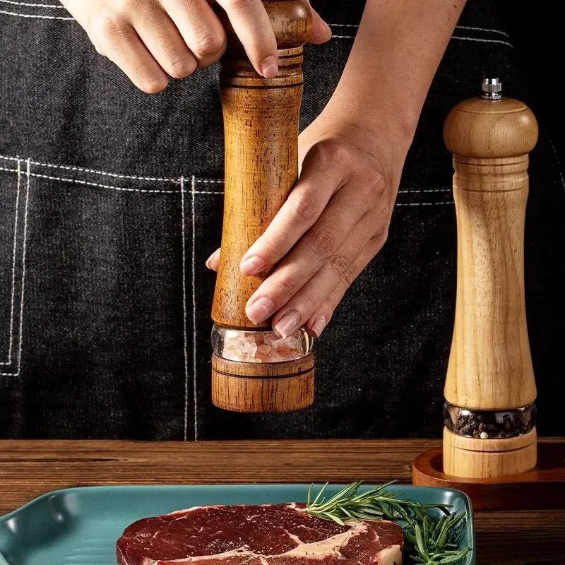 TABLEMILL – Elegant wooden salt and pepper mill with adjustable grind setting