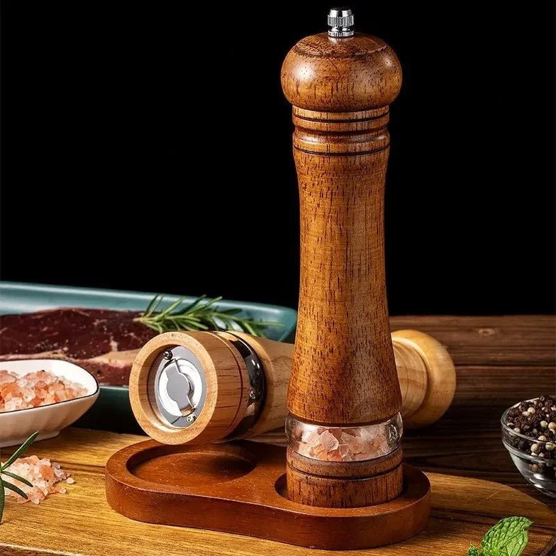 TABLEMILL – Elegant wooden salt and pepper mill with adjustable grind setting