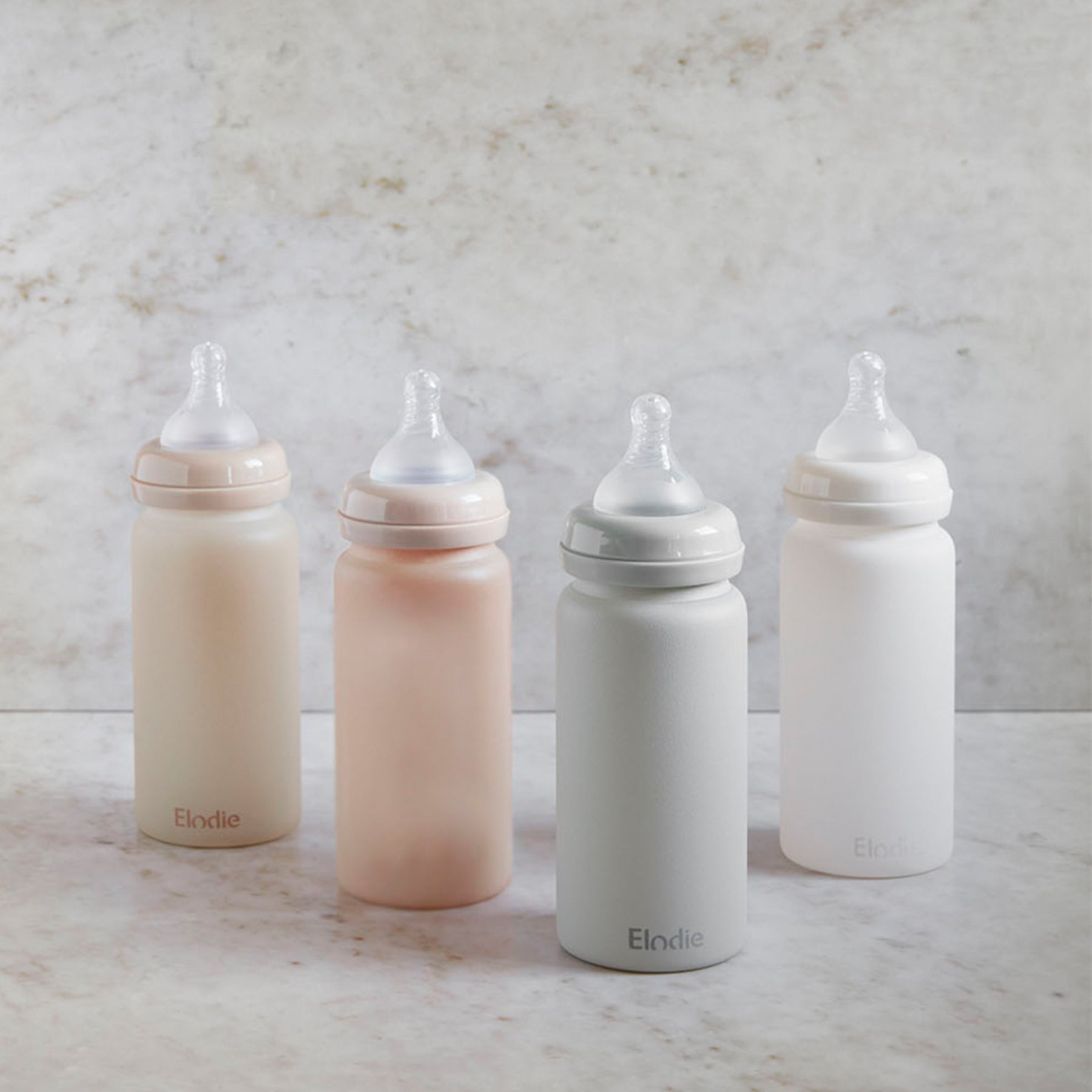 Elodie Glass Feeding Bottle - Pure Khaki