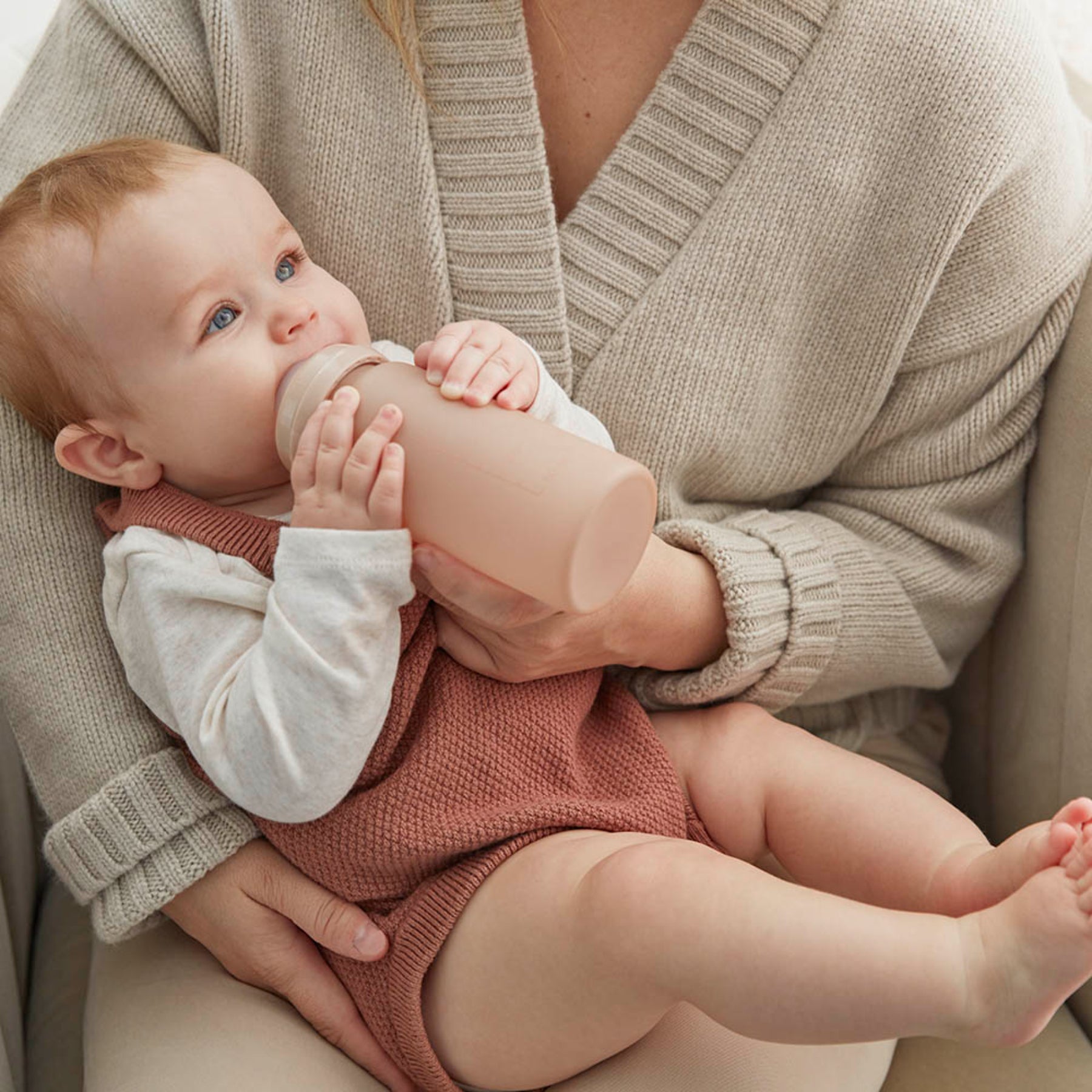 Elodie Glass Feeding Bottle - Blushing Pink