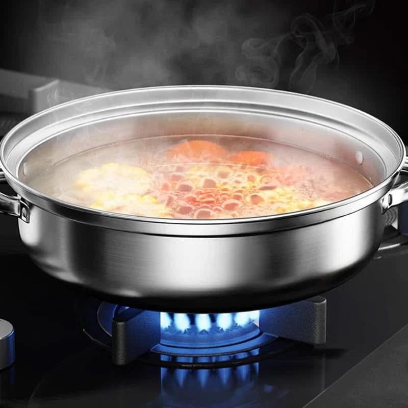VAPORCRAFT – 3-tier stainless steel steamer with glass lid