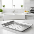 BAKESMART – Stainless Steel Baking Sheet Set with Removable Cooling Rack