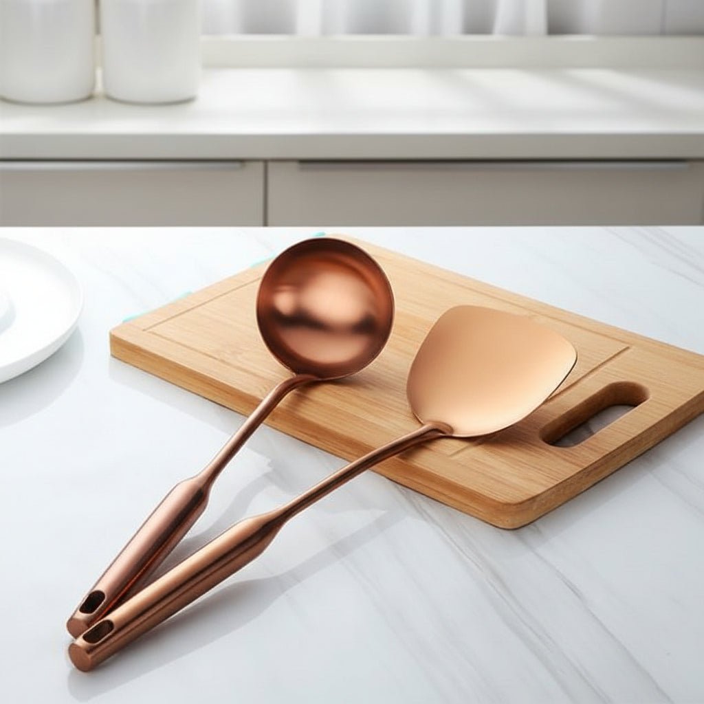 STEELMOVE – Stainless Steel Turner & Ladle Tools for Controlled Cooking Movements