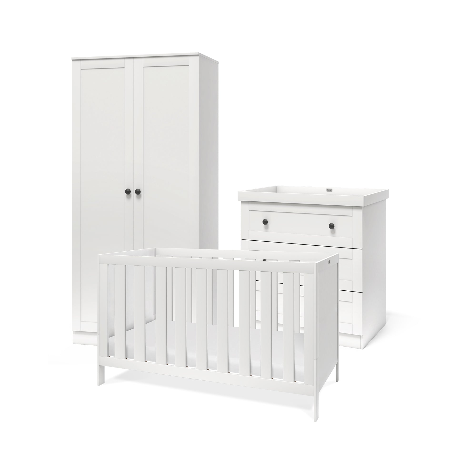 Silver Cross Bromley 3 Piece Nursery Set | White
