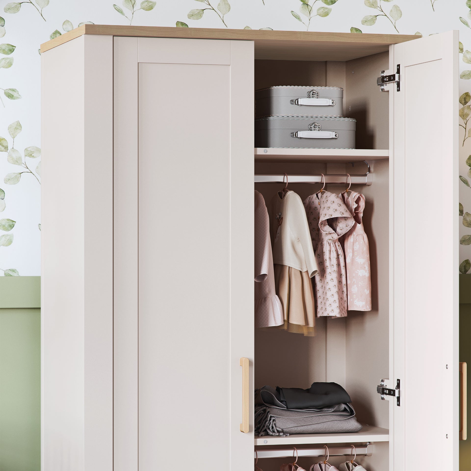 Silver Cross Seville Wardrobe | Cashmere Oak