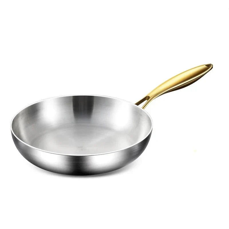 STEELTRIQ – 316 stainless steel frying pan with 7-layer design, 2 mm wall thickness and induction compatibility