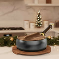 FORGIRON – Hand-forged iron pan with wooden handle and optional lid (24/28 cm)