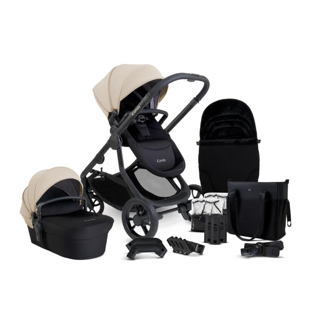 iCandy Orange 4 Pushchair Bundle | Latte on Black