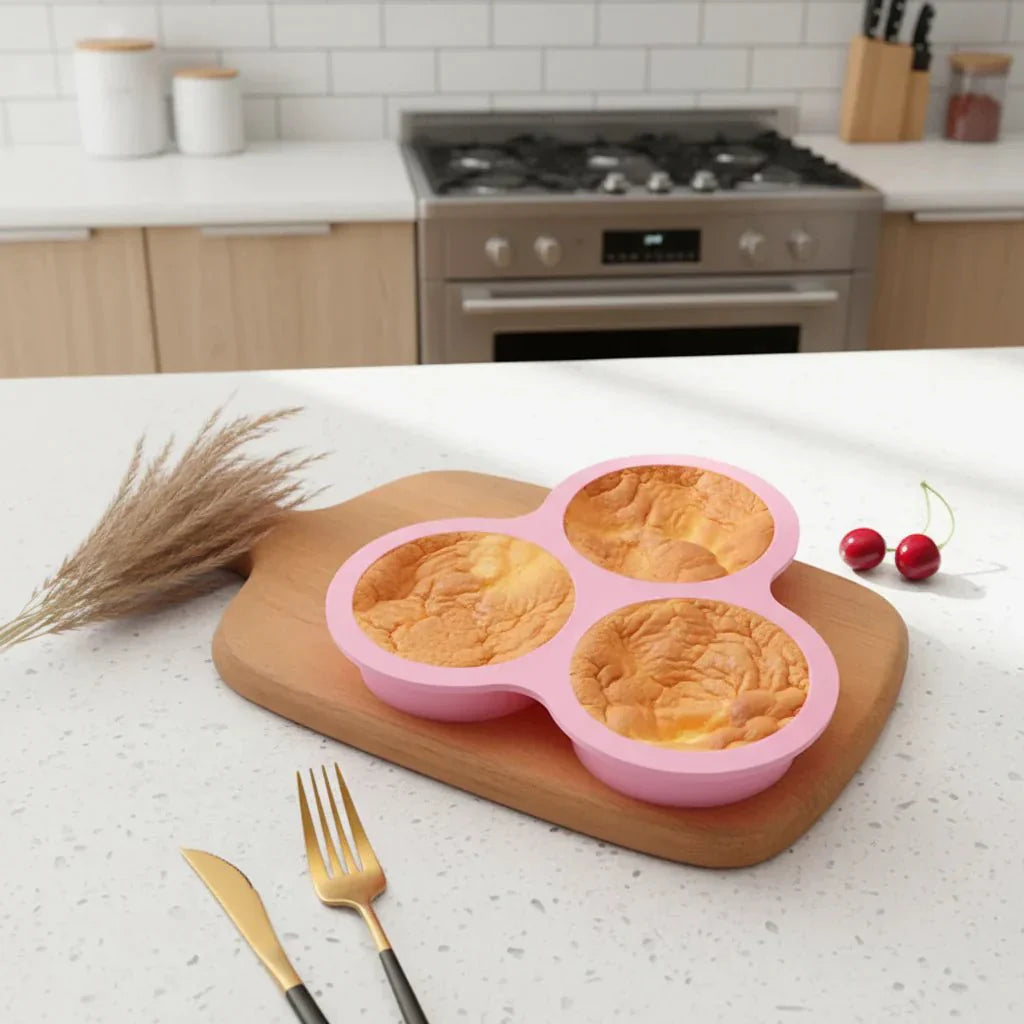 SOFTMOLD – Silicone egg mold for the air fryer with 3 cavities for easy breakfasts