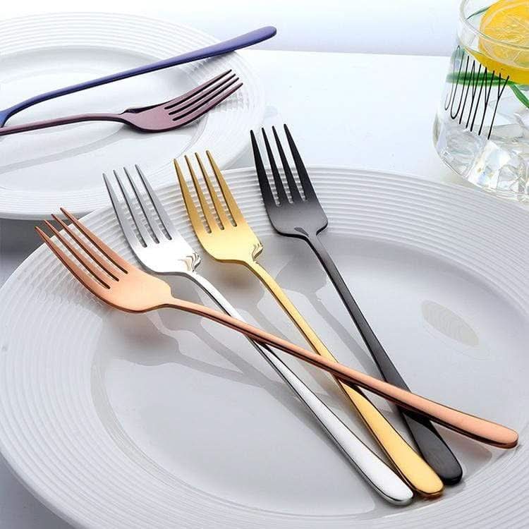 Lustora – Noble dining fork with robust, shiny coating