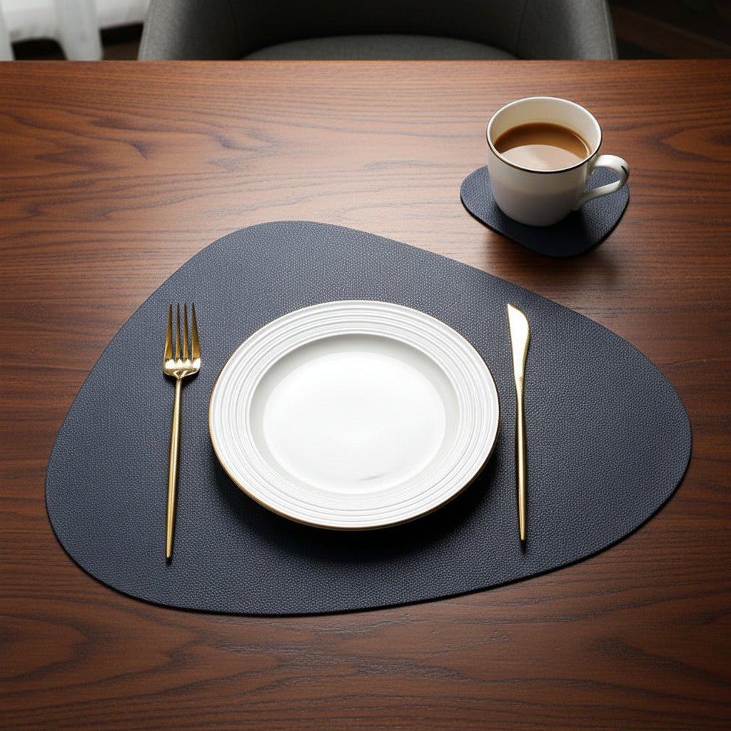 LUXPLACER – Heat-Resistant PU Leather Placemat for Clean & Stylish Dining