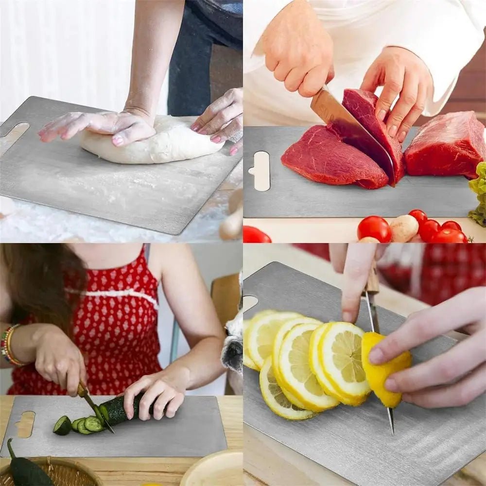 PRISMSTEEL – Titanium Stainless Steel Cutting Board for Clean & Hygienic Preparation