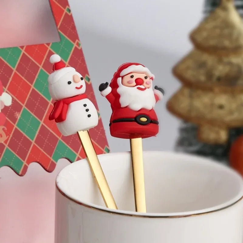 FESTIFORK – Creative Christmas Spoon & Fruit Fork Set for Coffee & Desserts