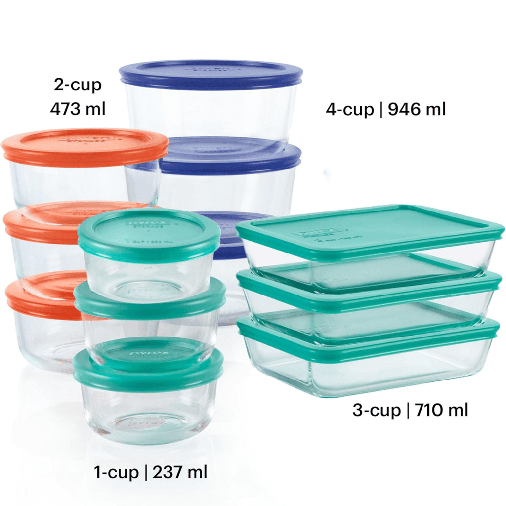 Glasskeer 12-Piece Food Storage Set - BPA-free, airtight for fresh food and efficient organisation