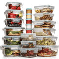 Glassafe 35-Piece Food Storage Set - BPA-free, airtight for meal prep & organisation