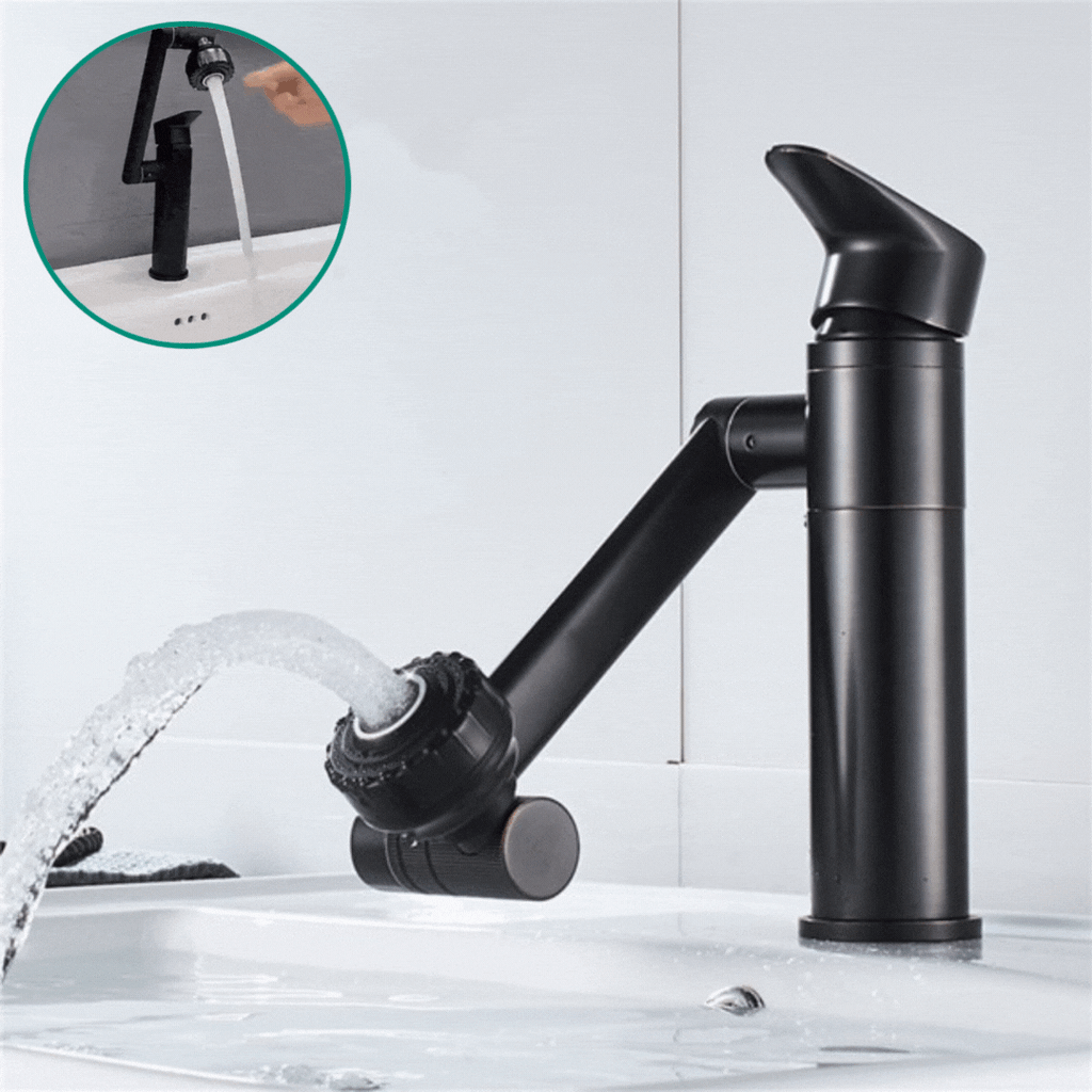 FLEXISPOUT - Flexible 360° tap with spray function for washbasins