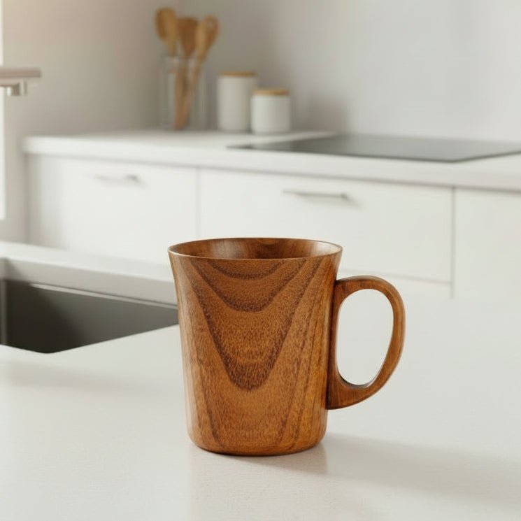 NATURESIP – Unique Natural Wood Coffee & Beer Mug for Hot and Cold Drinks