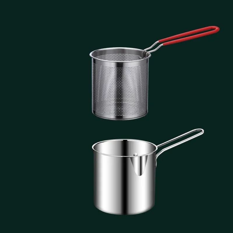 SmartFry Pot - Stainless steel deep fryer with anti-scald handle & oil-saving design