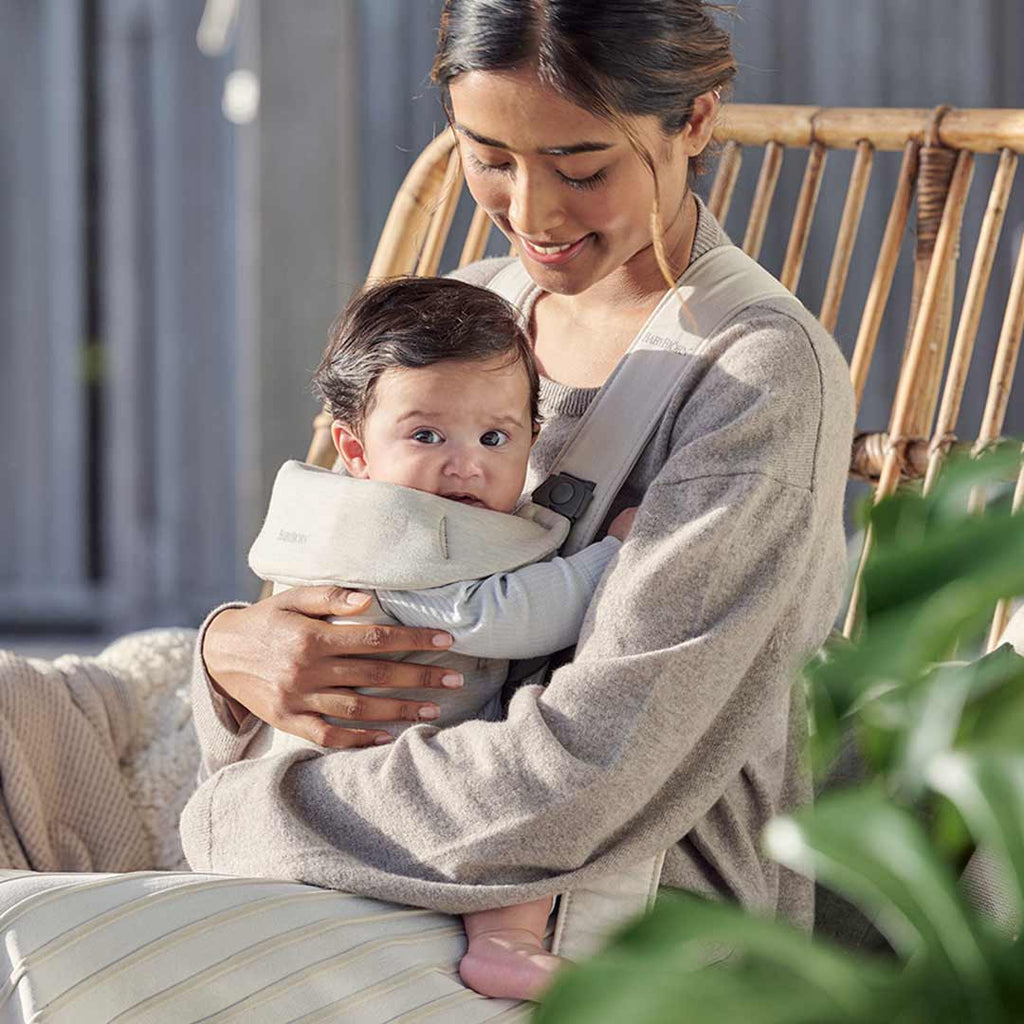 BabyBjorn Mini Baby Carrier - 3D Jersey - Light Beige