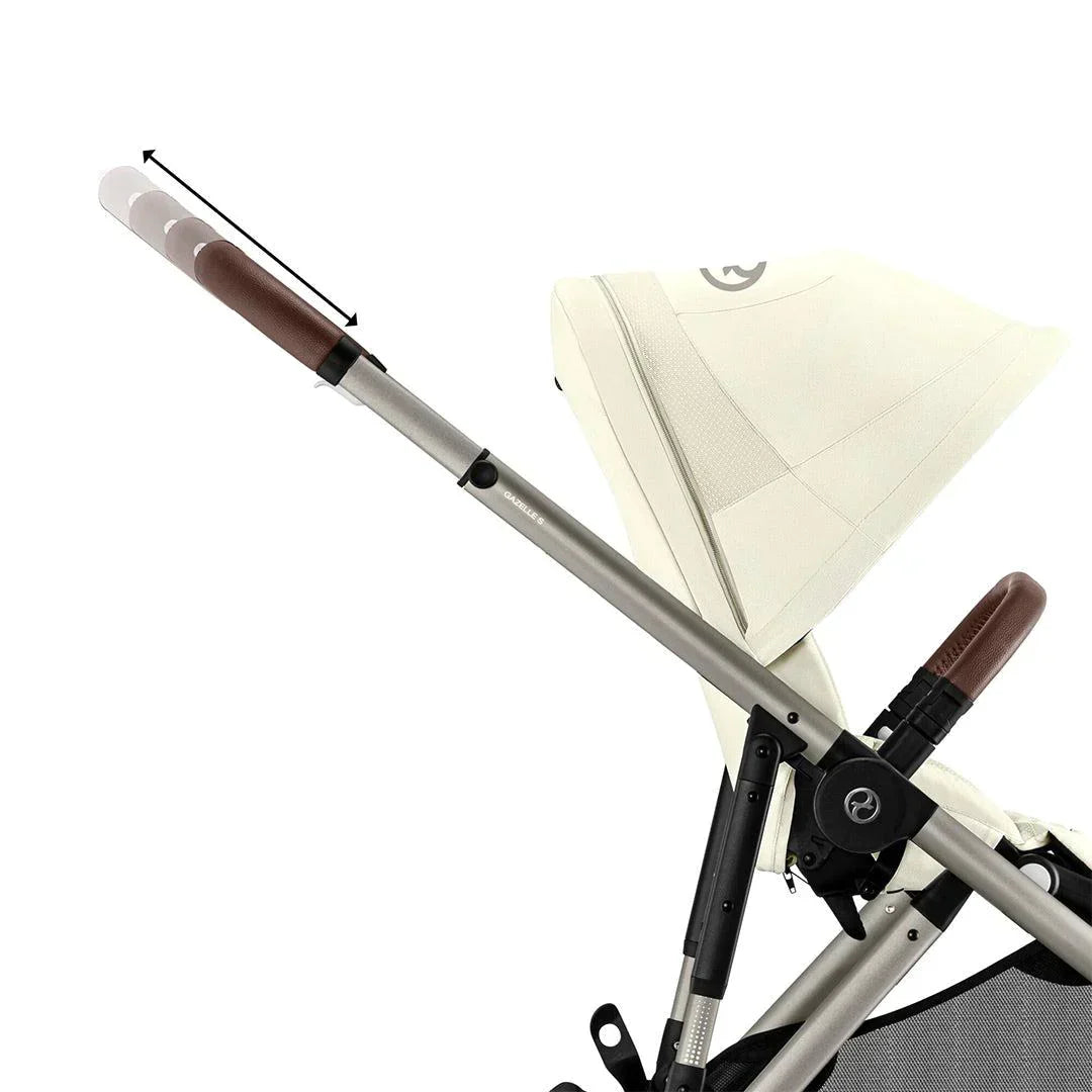 Cybex Gazelle S Double Pushchair (2023) - Seashell Beige - Taupe