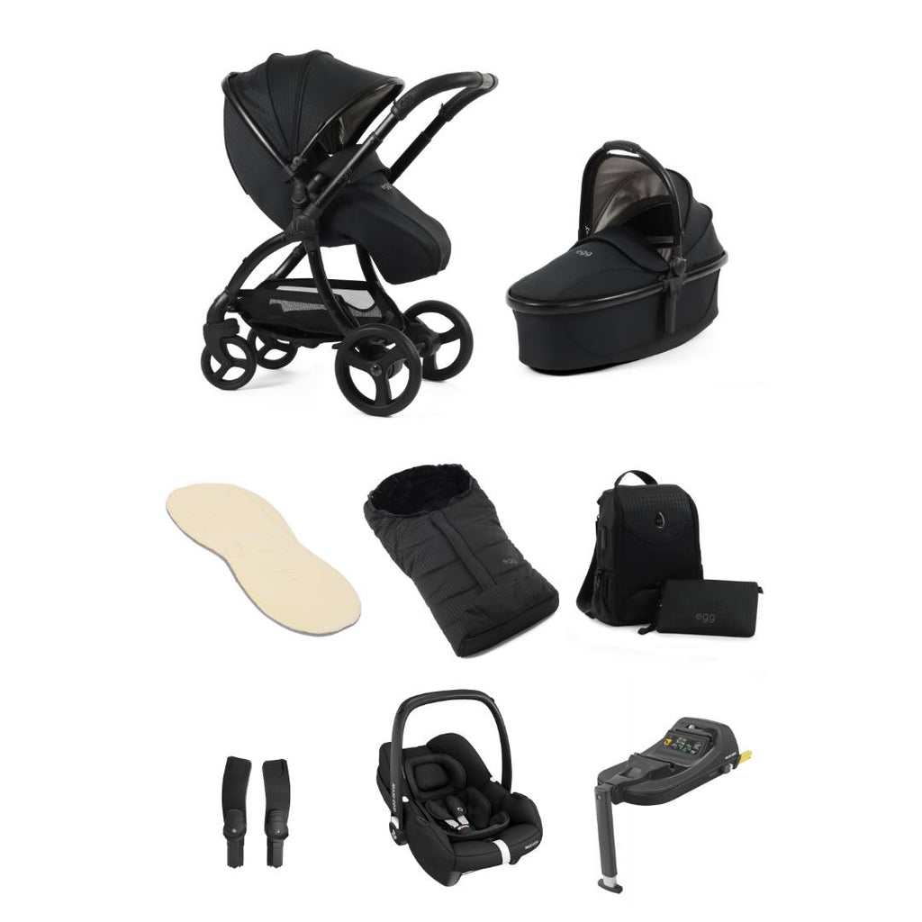 Egg3 Maxi-Cosi Cabriofix Bundle - Black Houndstooth