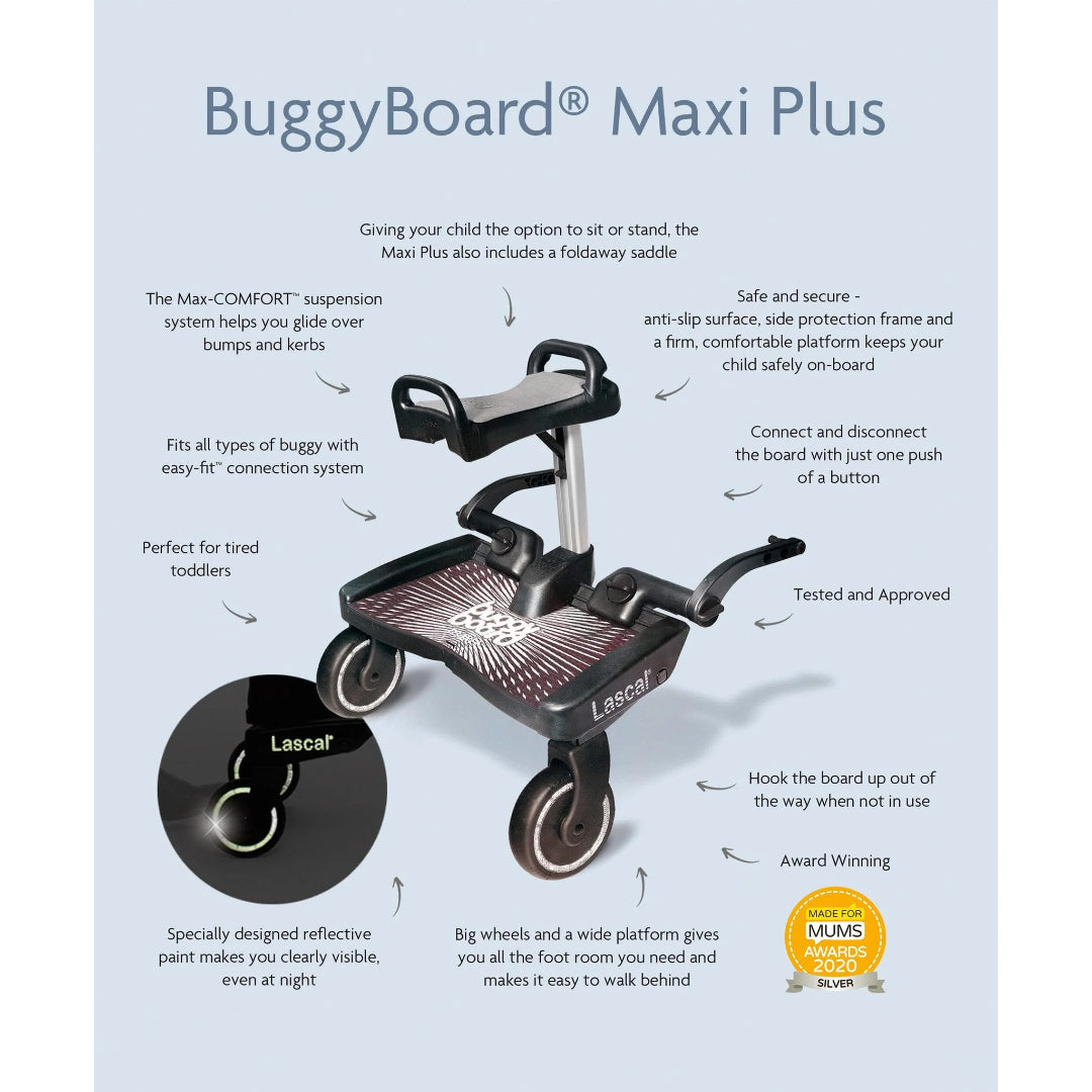 Lascal Buggy Board MAXI Plus - Black/Grey