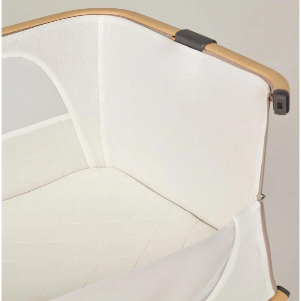 Silver Cross Lunar Bedside Crib - Oatmeal