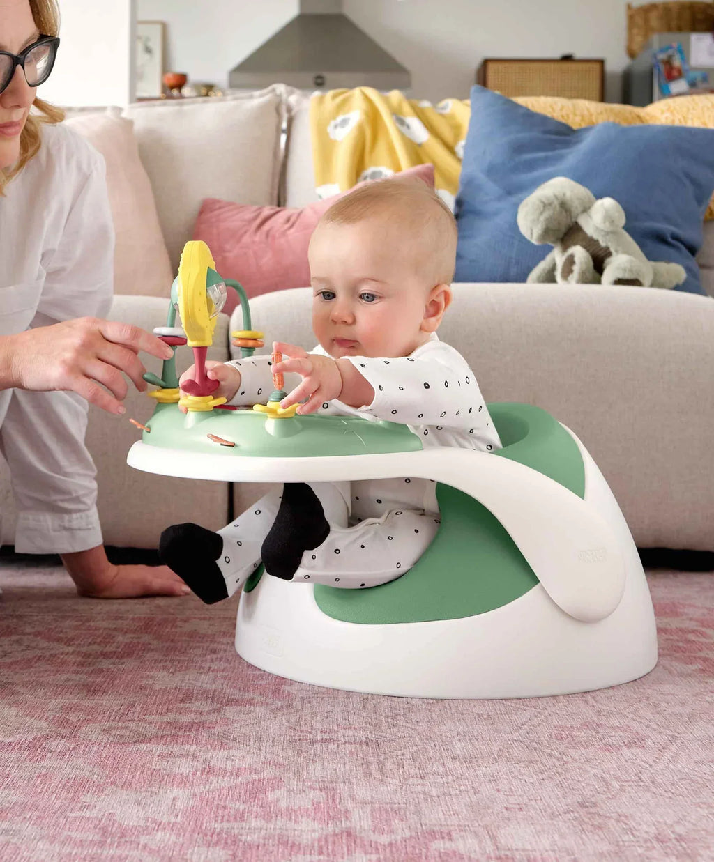 Mamas and Papas Baby Snug and Activity Tray - Eucalyptus