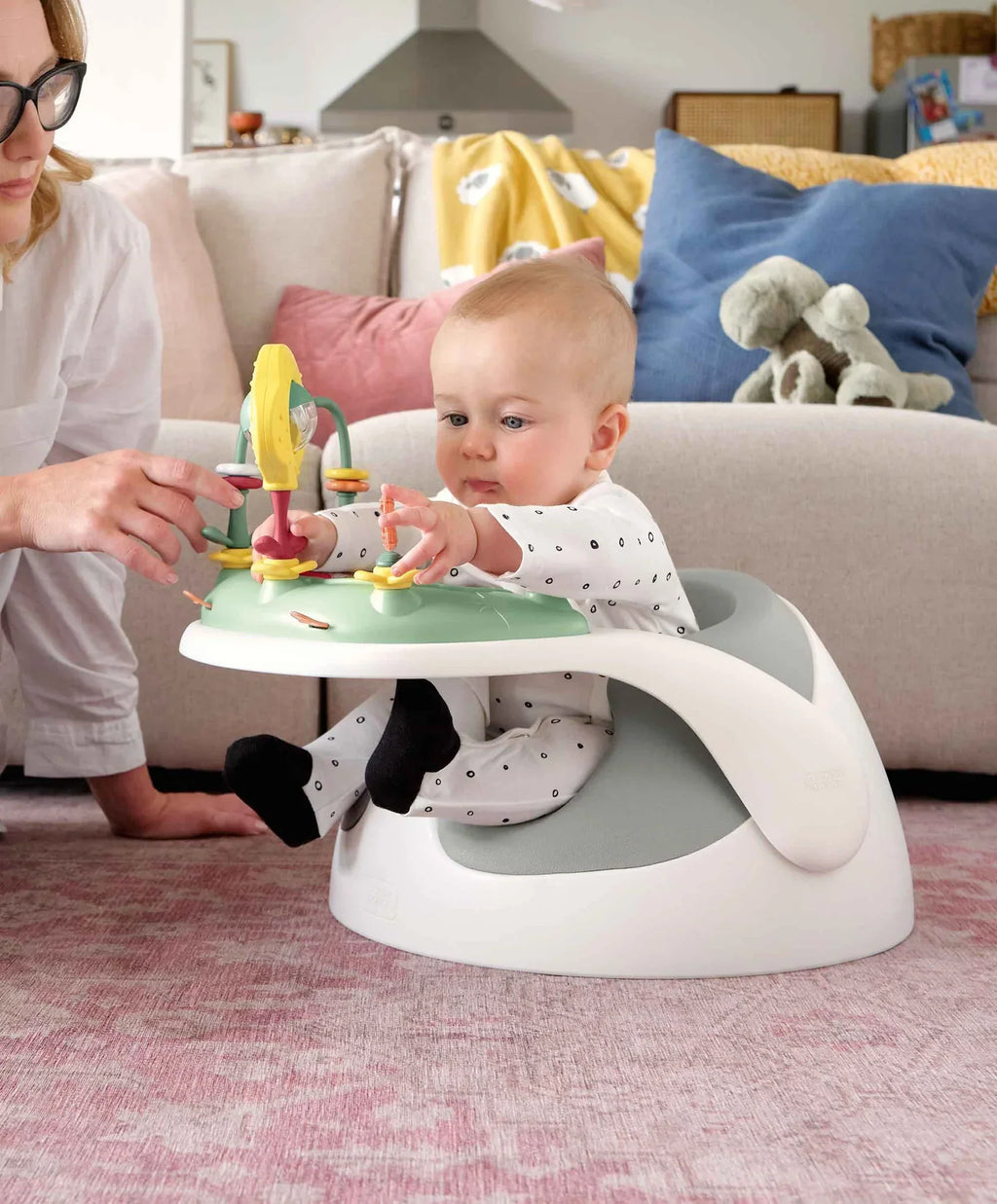Mamas and Papas Baby Snug and Activity Tray - Pebble Grey