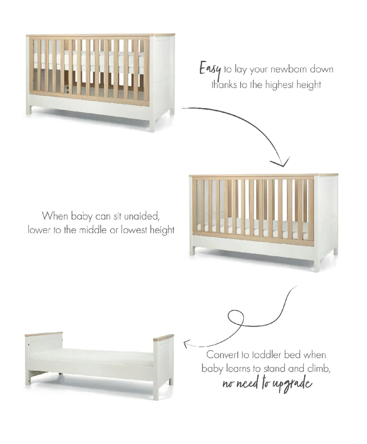 Mamas & Papas Harwell 3 Piece Furniture Set - White