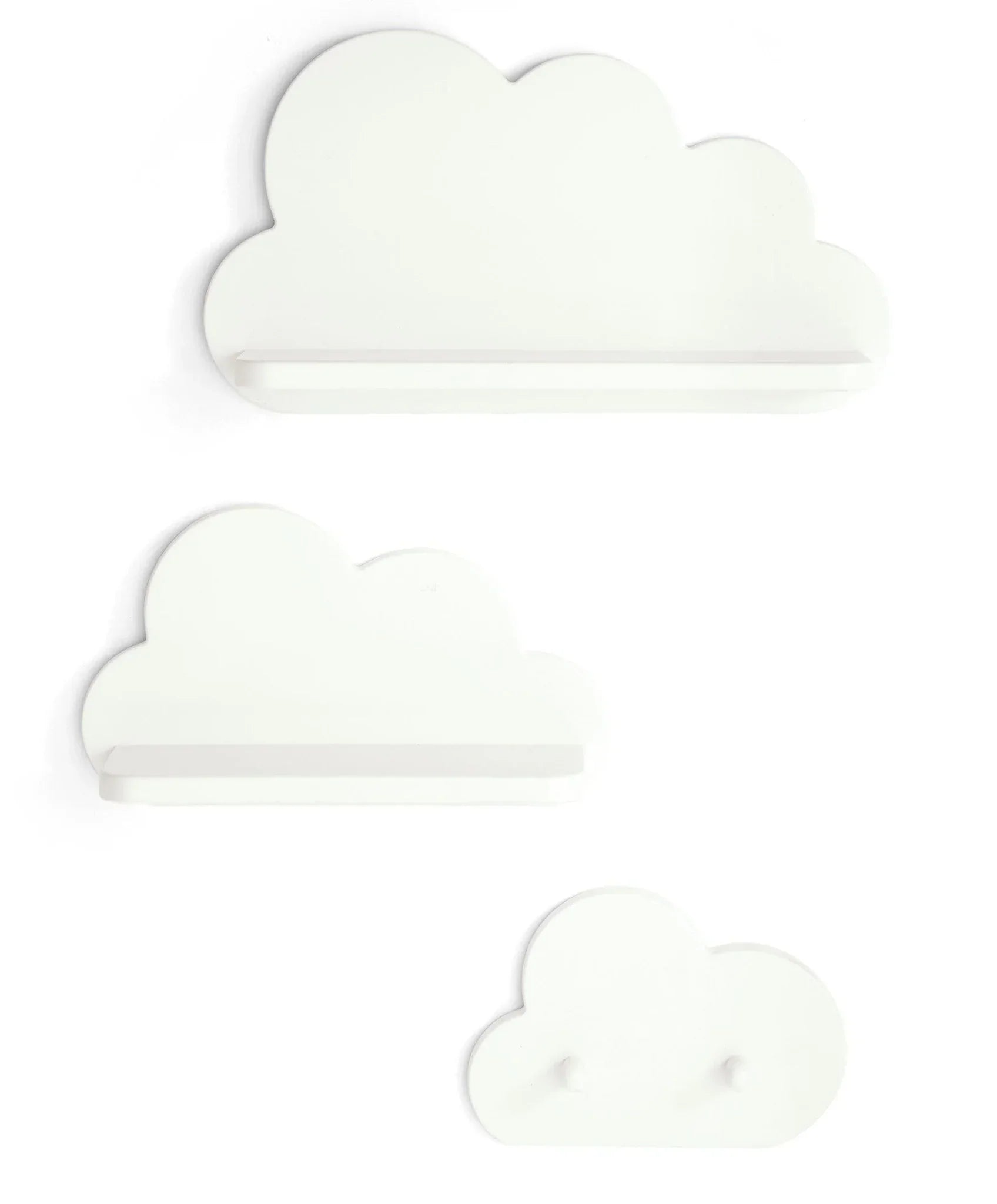 Mamas & Papas White Cloud Shelves and Coat Hook Set