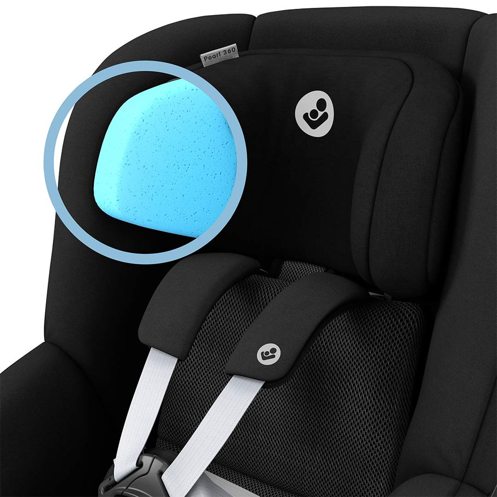Maxi-Cosi Pearl 360 i-Size Car Seat - Authentic Black (No inlay)