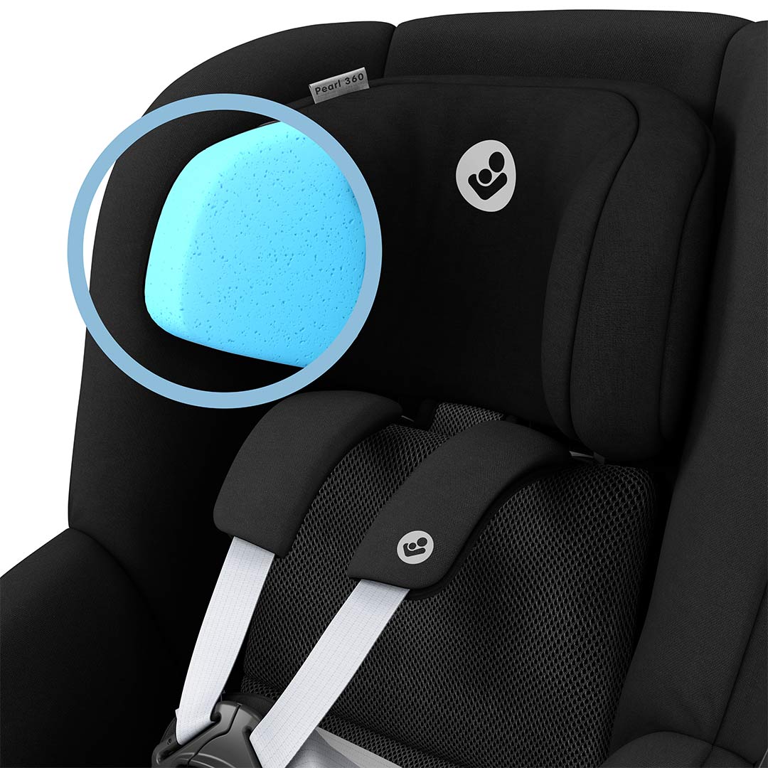 Maxi-Cosi Pearl 360 i-Size Car Seat - Authentic Black (No inlay)