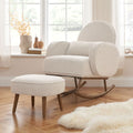 Tutti Bambini Micah Rocking Chair & Footstool - Fresh Cream